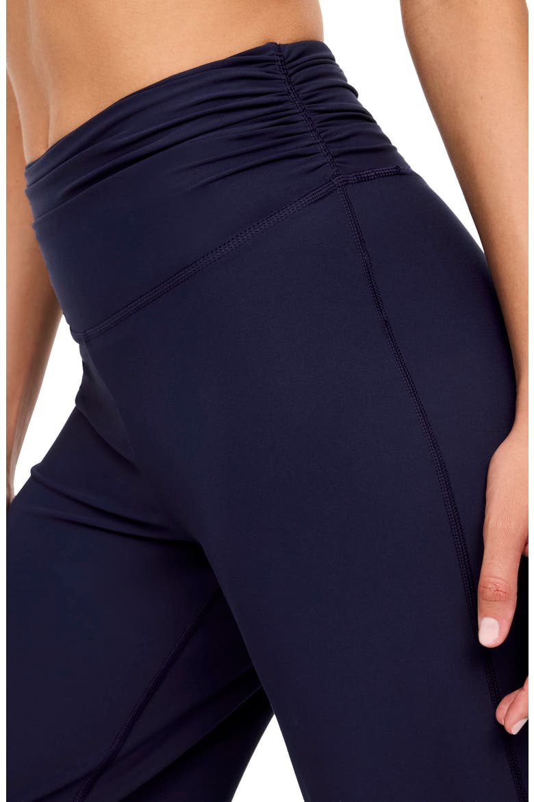 Ruched High Waist Wide Leg Pants, Alternate, color, TIMELESS NAVY