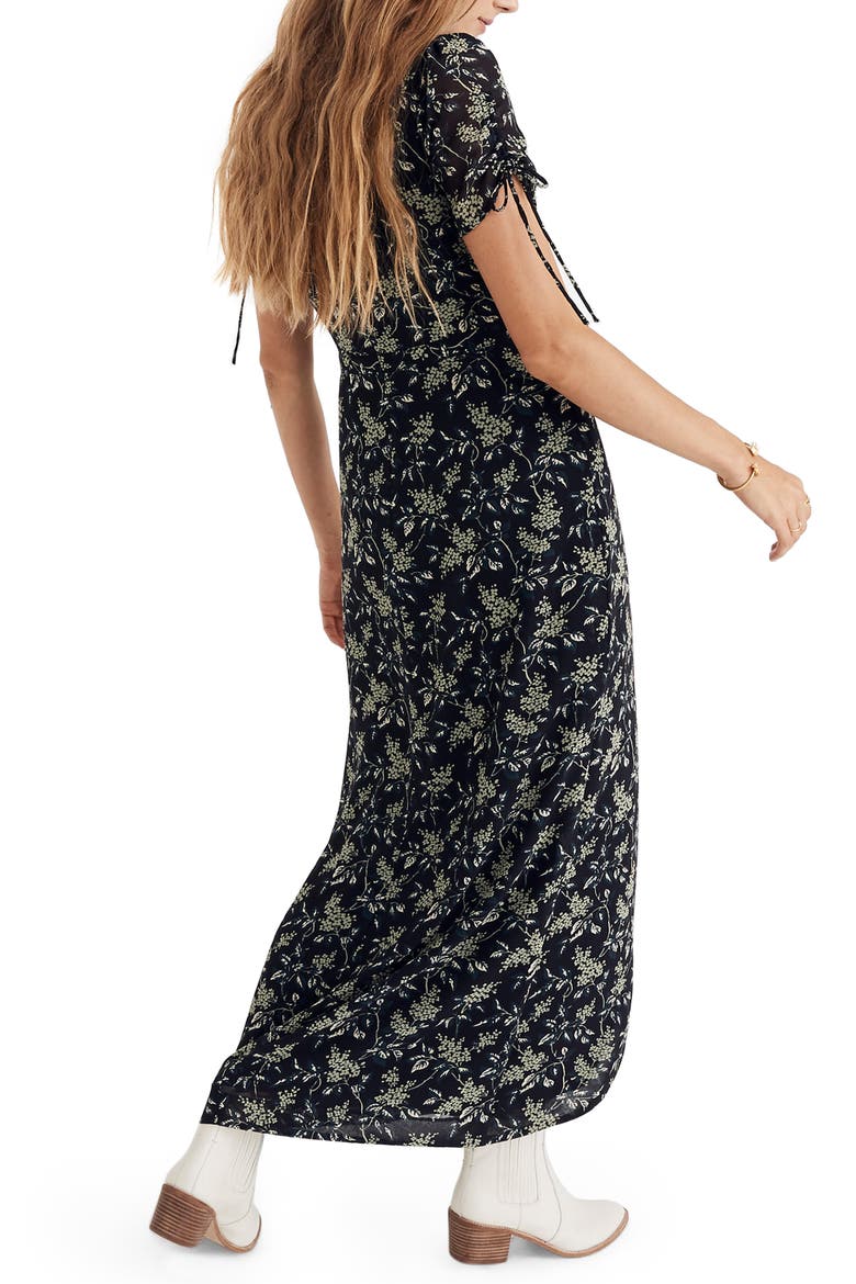 Tulip Sleeve Maxi Dress, Alternate, color, CLASSIC BLACK