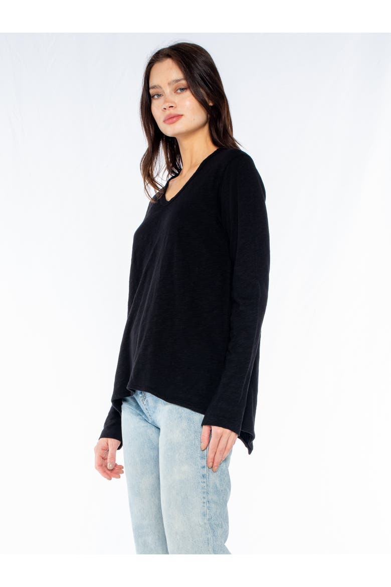 Long Sleeve Shrunken Boyfriend Top, Alternate, color, White