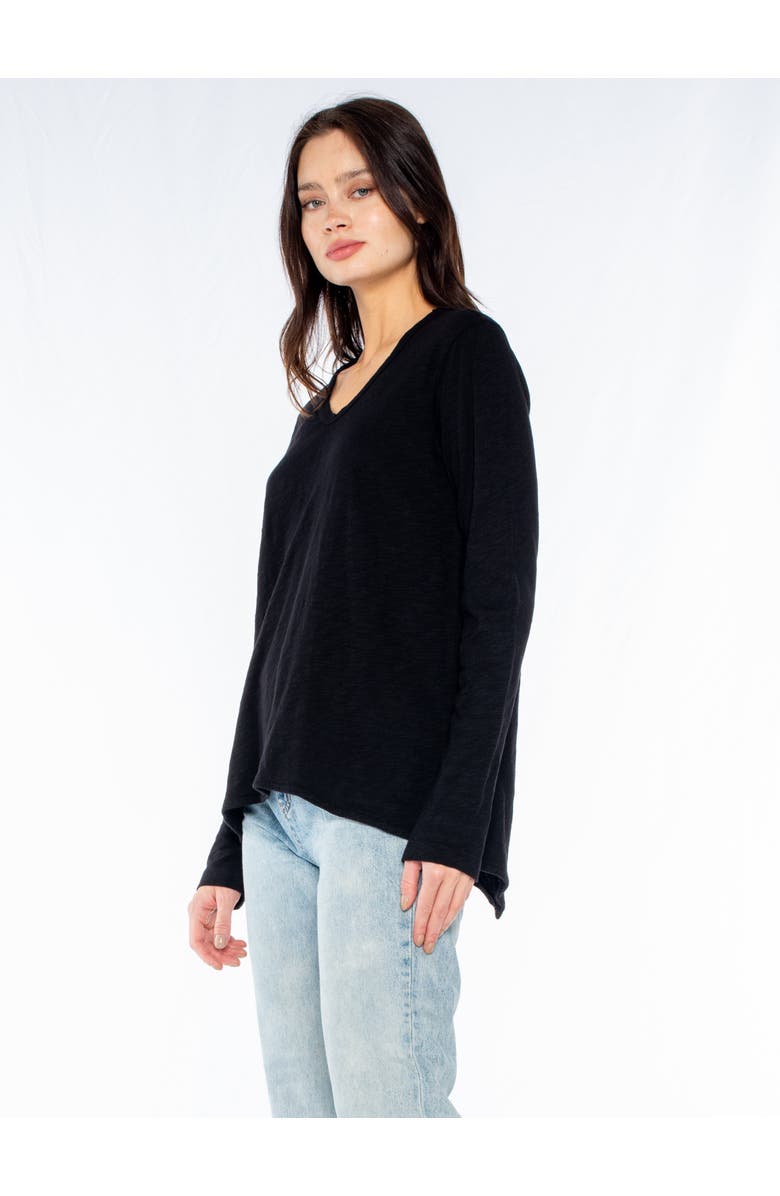 WILT Clothing Long Sleeve Shrunken Boyfriend Top, Alternate, color, Black
