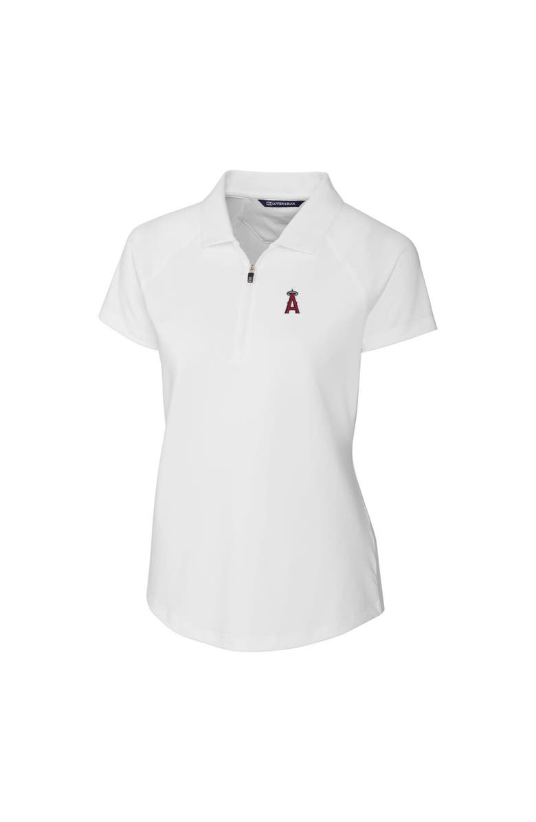 Cutter & Buck Women's Cutter & Buck  White Los Angeles Angels DryTec Forge Stretch Polo, Alternate, color, 