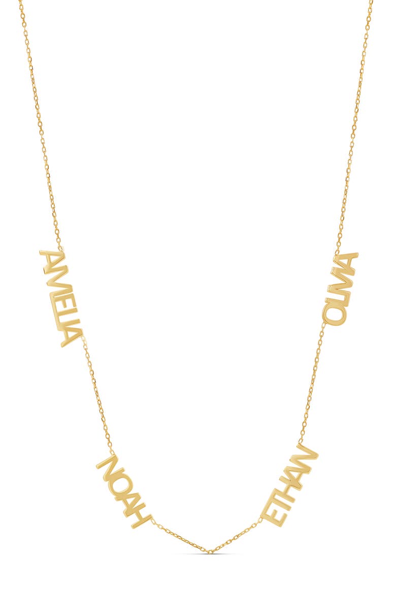 Multi Name Charm Necklace, Alternate, color, GOLD
