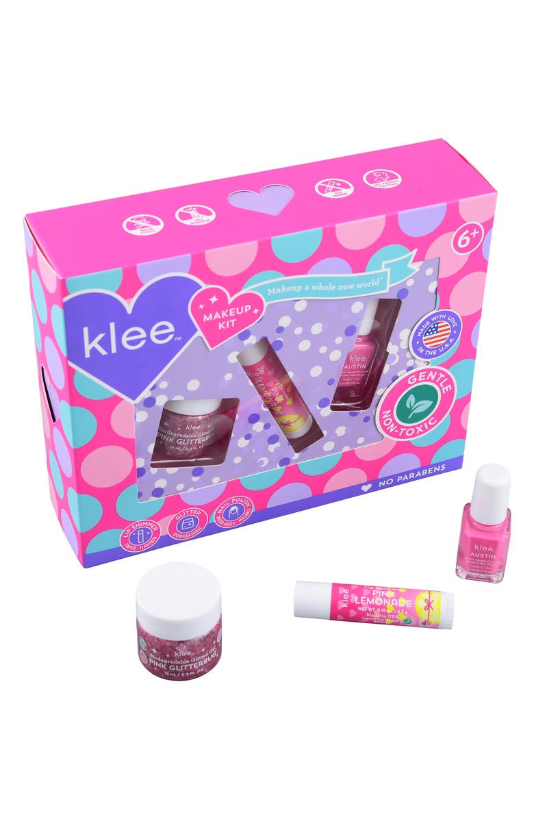 Klee Kids Kids' Pink Sugar Swirls Mineral Makeup Kit, Main, color,