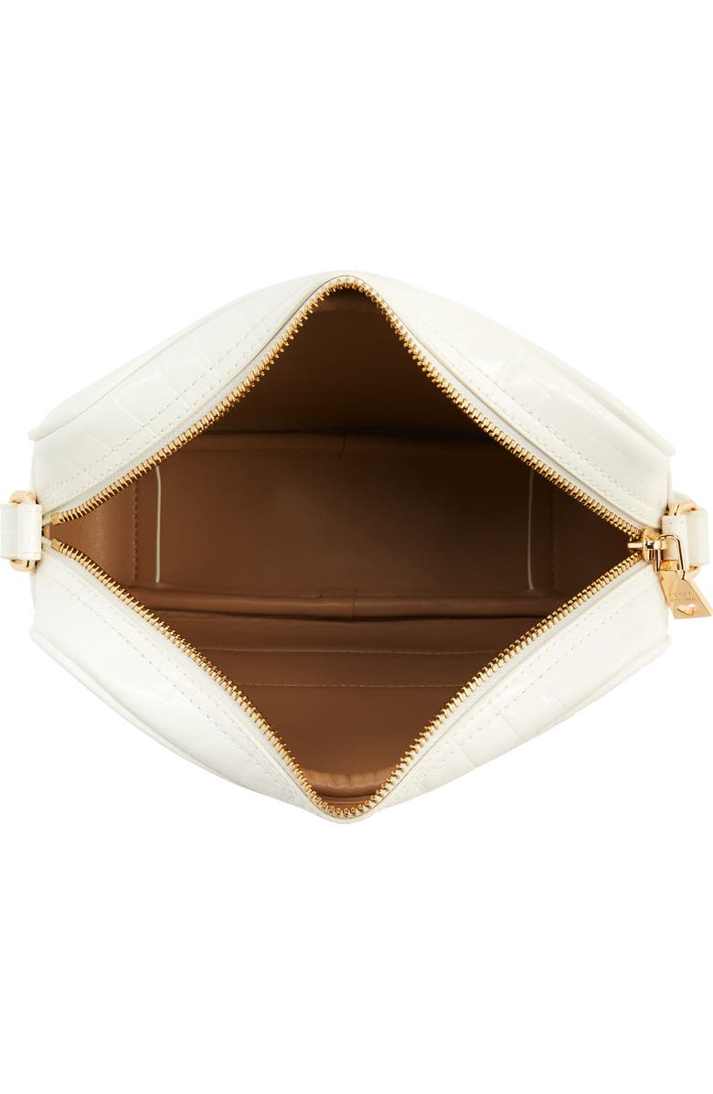 Love Moschino Croc Embossed Faux Leather Crossbody Bag, Alternate, color,