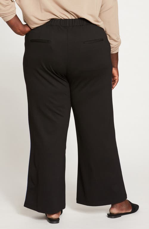 Universal Standard Stephanie Ponte Wide Leg Pants In Black