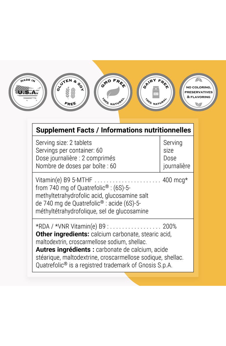 SuperSmart SuperFolate 400mcg / 4g, Alternate, color, 
