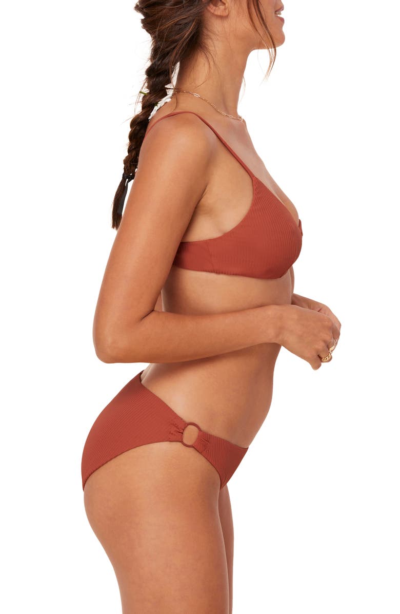 Andie Bonita Rib Bikini Top, Alternate, color, 