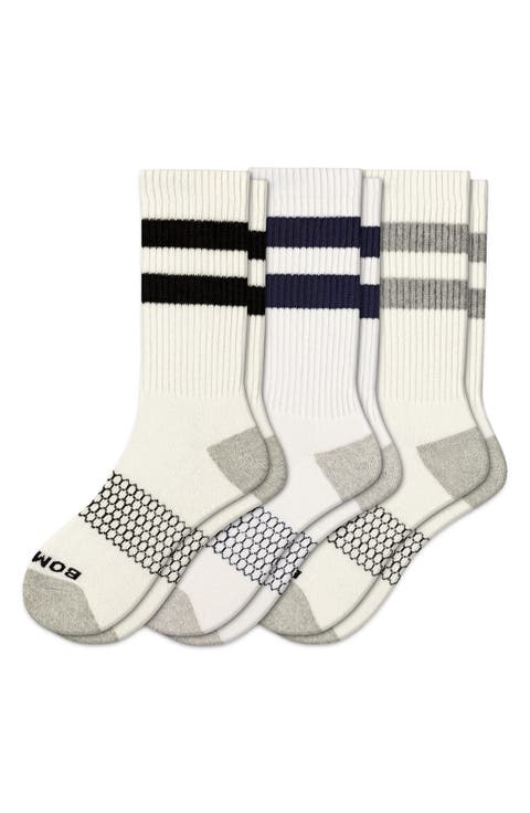 Assorted 3-Pack Vintage Stripe Crew Socks