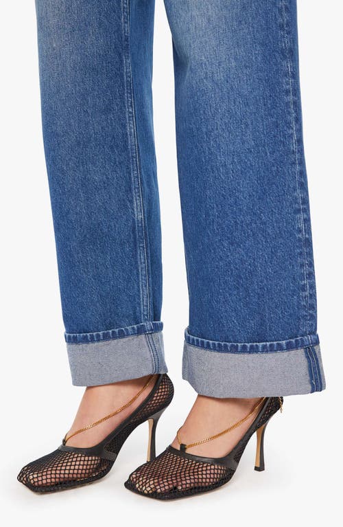 Mother The Smoothie Skimp Cuffed Wide Leg Jeans In Blue