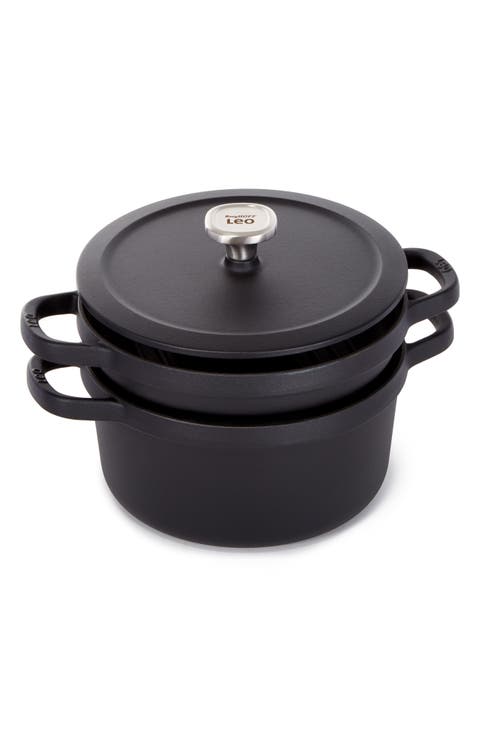 Leo Graphite 6-Quart Cast Iron Stock Pot