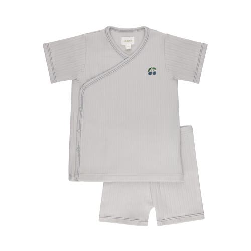 Ely's & Co. Embroidered Cherry Collection In Gray