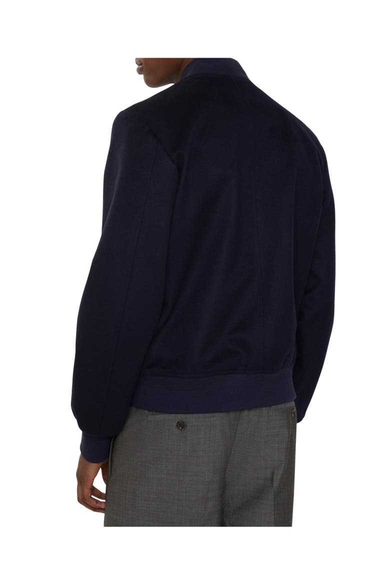 Cashmere Bomber Jacket, Alternate, color, Navy