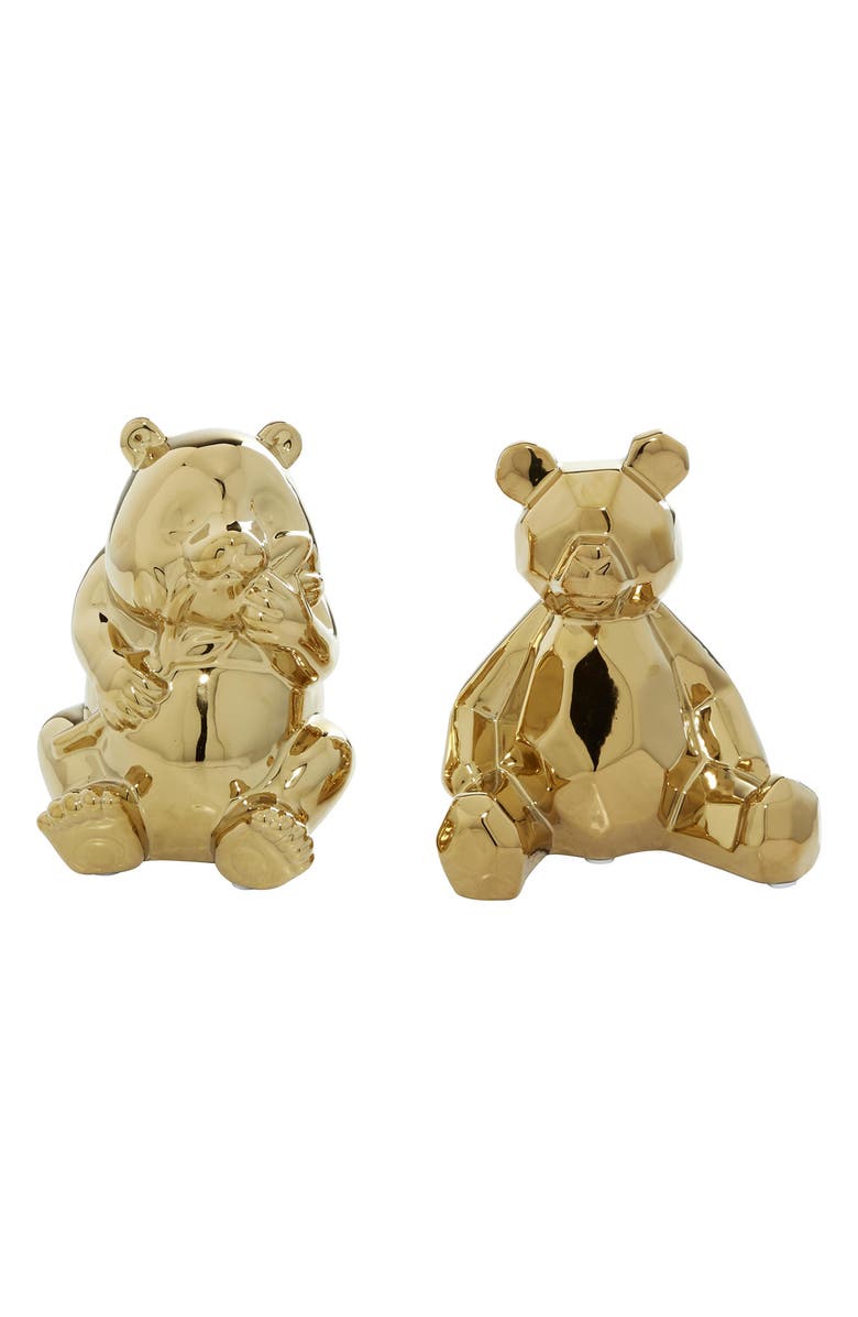 UMA Glam Set of 2 Porcelain Animal Sculptures, Alternate, color, Gold