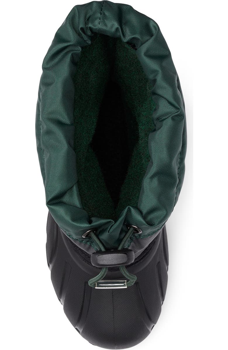 SOREL Kids' Flurry Waterproof Snow Boot, Alternate, color, Spruce/ Grill