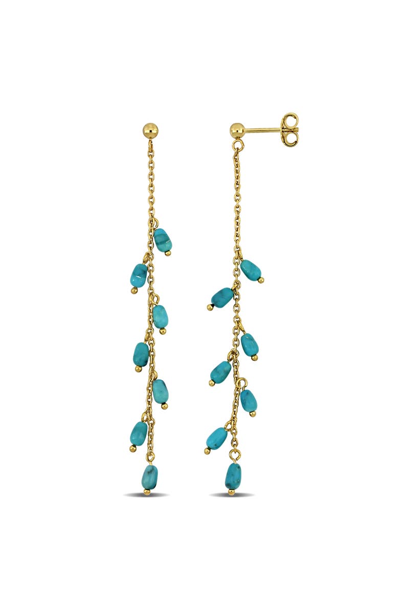 Julianna B. Composite Turquoise Chain Drop Earrings, Main, color, Turquoise