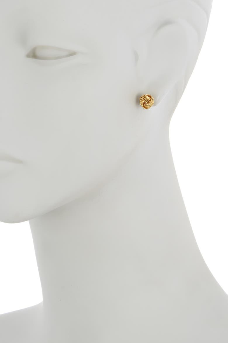 Textured Knot Stud Earrings, Alternate, color, GOLD