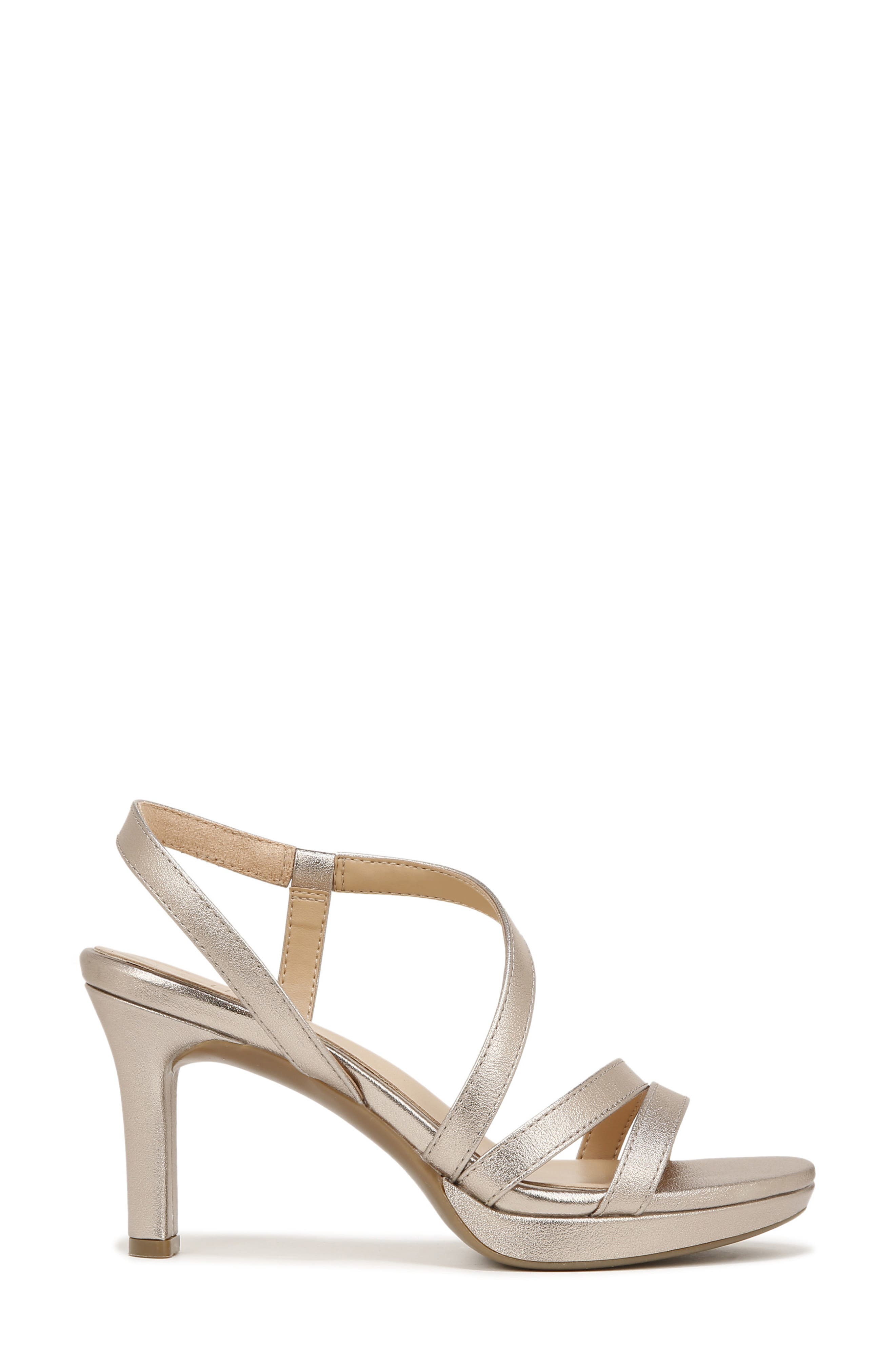 Naturalizer Brenta Strappy Sandal, Alternate, color, Warm Silver