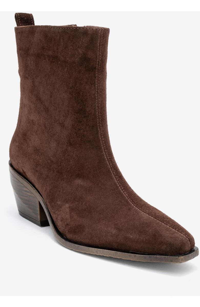 Forever & Always Shoes Lexia Leather Western Boot, Alternate, color, Brown