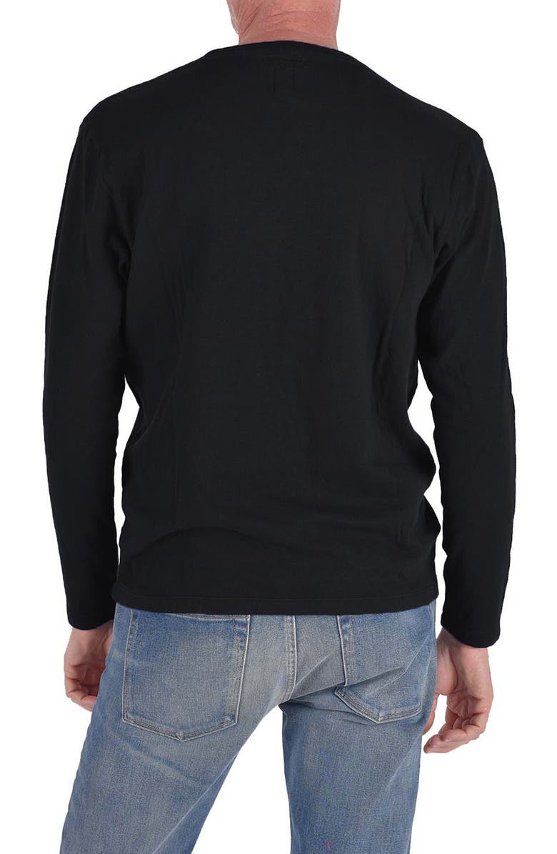 HIROSHI KATO The Drill Crewneck Long Sleeve T-Shirt, Alternate, color, Black