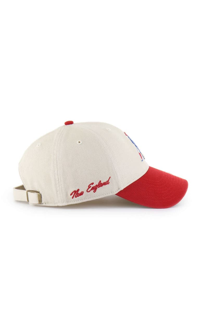 '47 Men's '47 Cream/Red New England Patriots Fairfield MVP Throwback Adjustable Hat, Alternate, color,