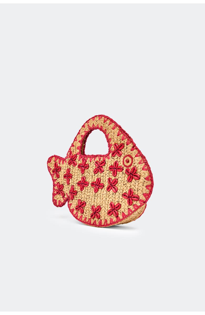 SIMONMILLER Puka Fish Bag, Alternate, color, Natural/Burgundy