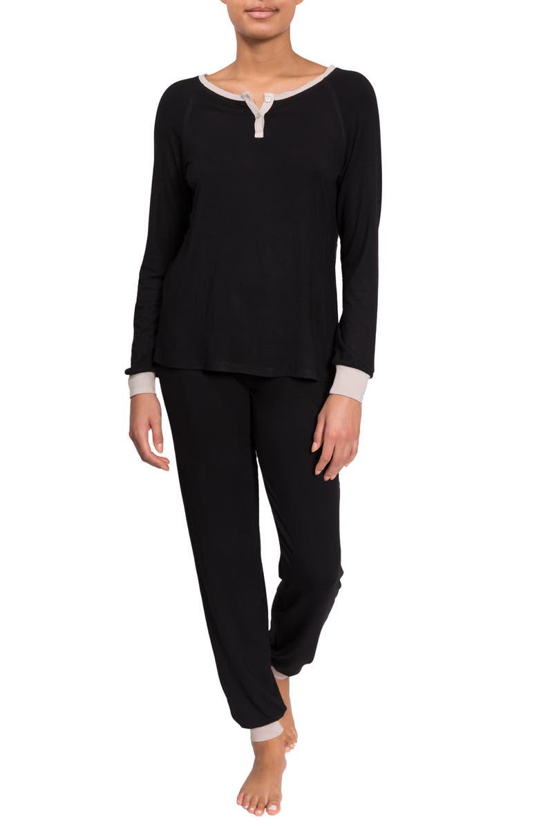 Everyday Ritual Henley Jogger Pajamas, Main, color,