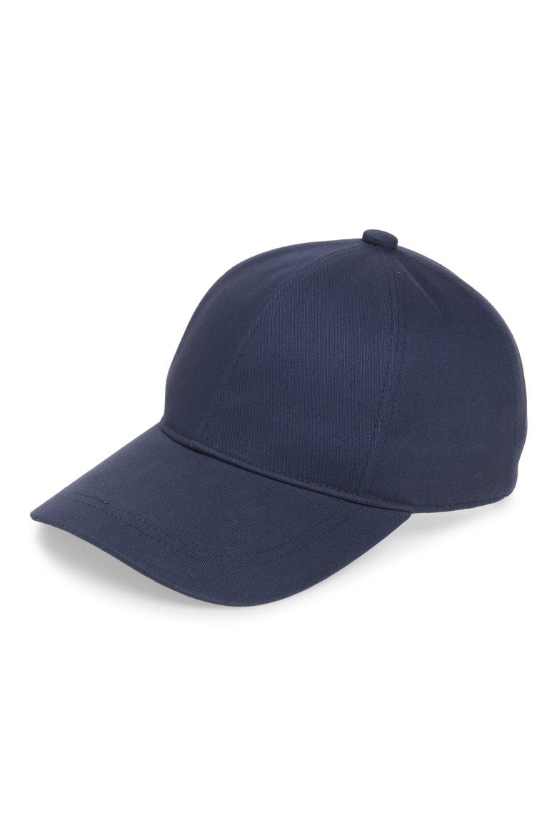 Brushed Cotton Baseball Cap, Main, color, NAVY IRIS