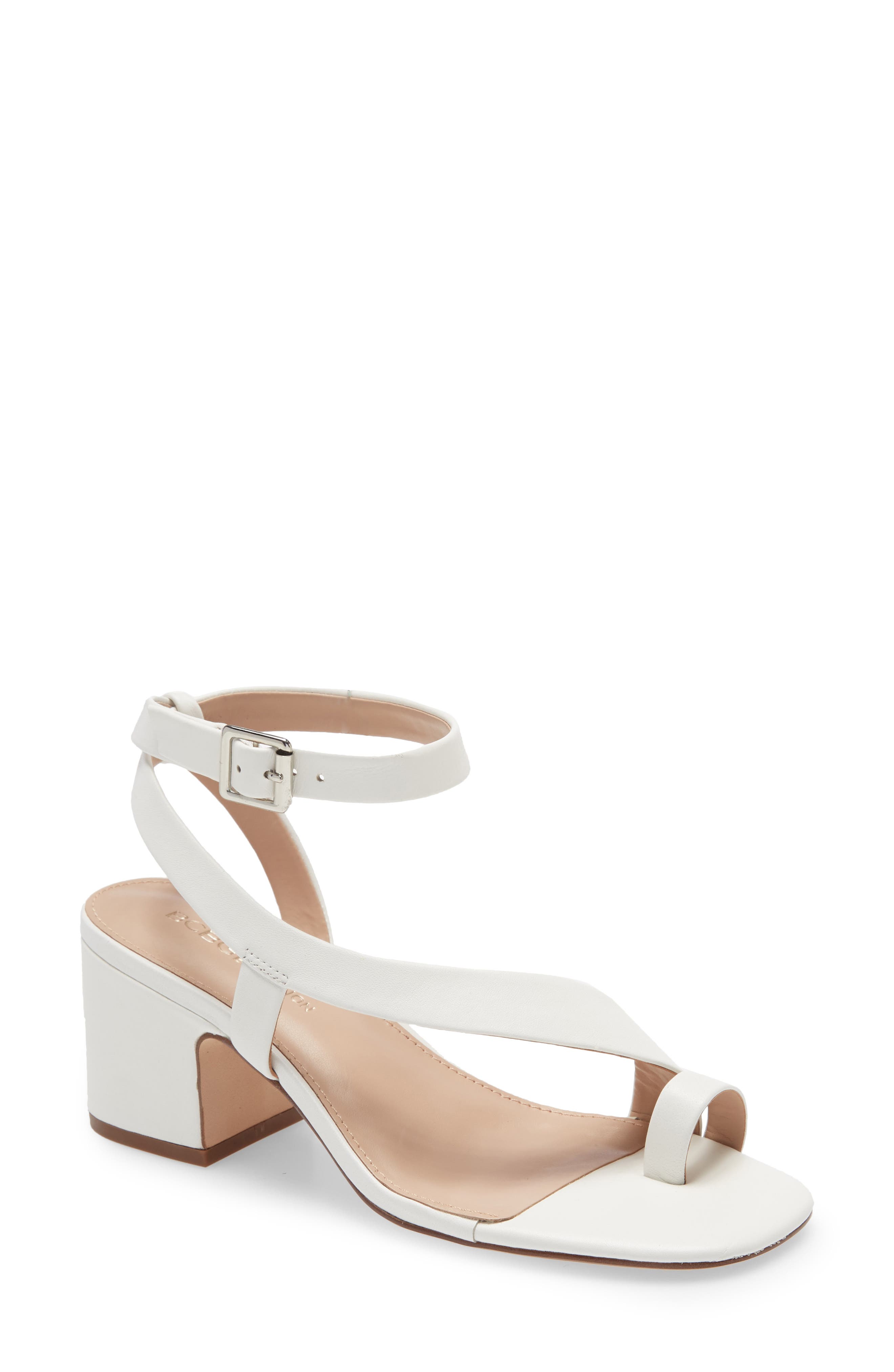 Danni Block Heel Sandal, Main, color, BRIGHT WHITE LEATHER