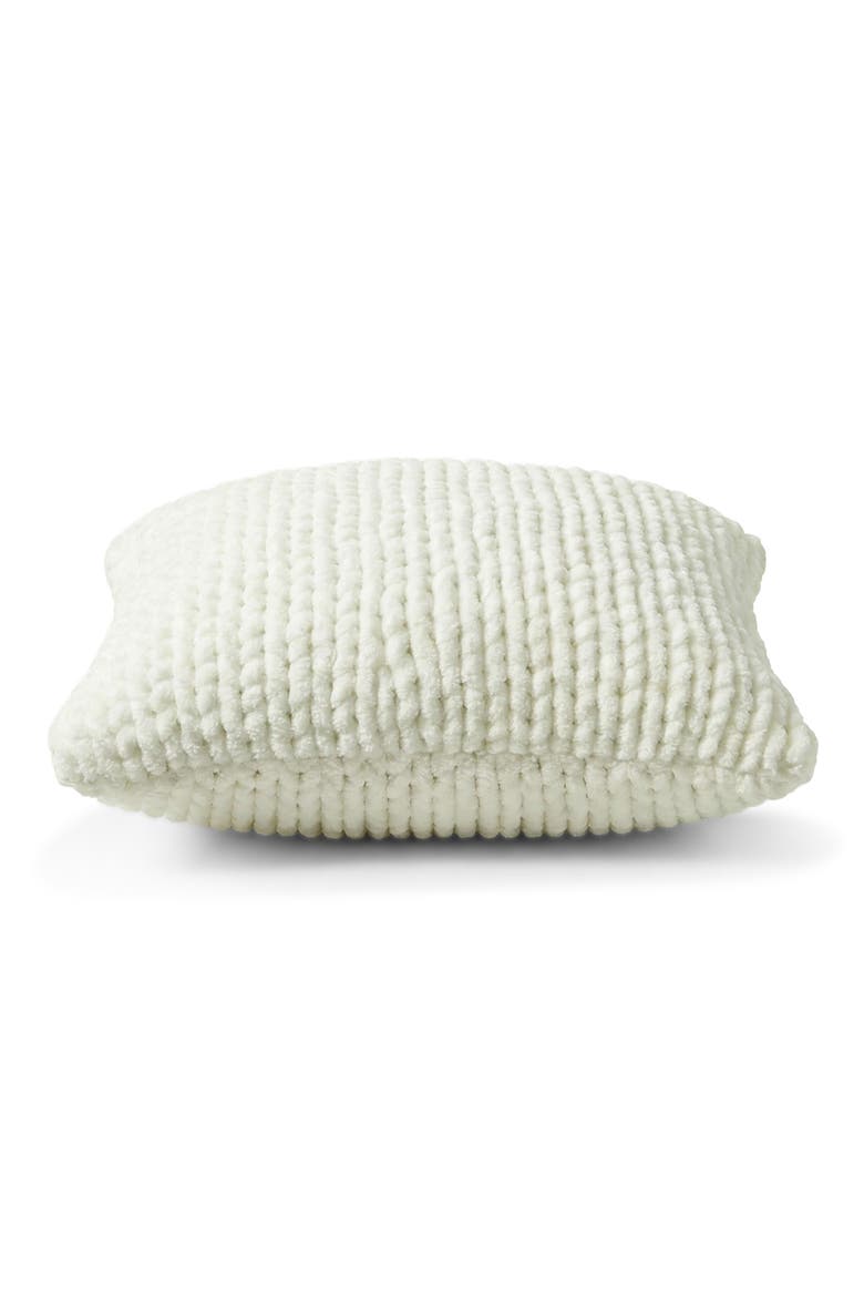 Snug Loose Knit Throw Pillow, Alternate, color, OFF WHITE