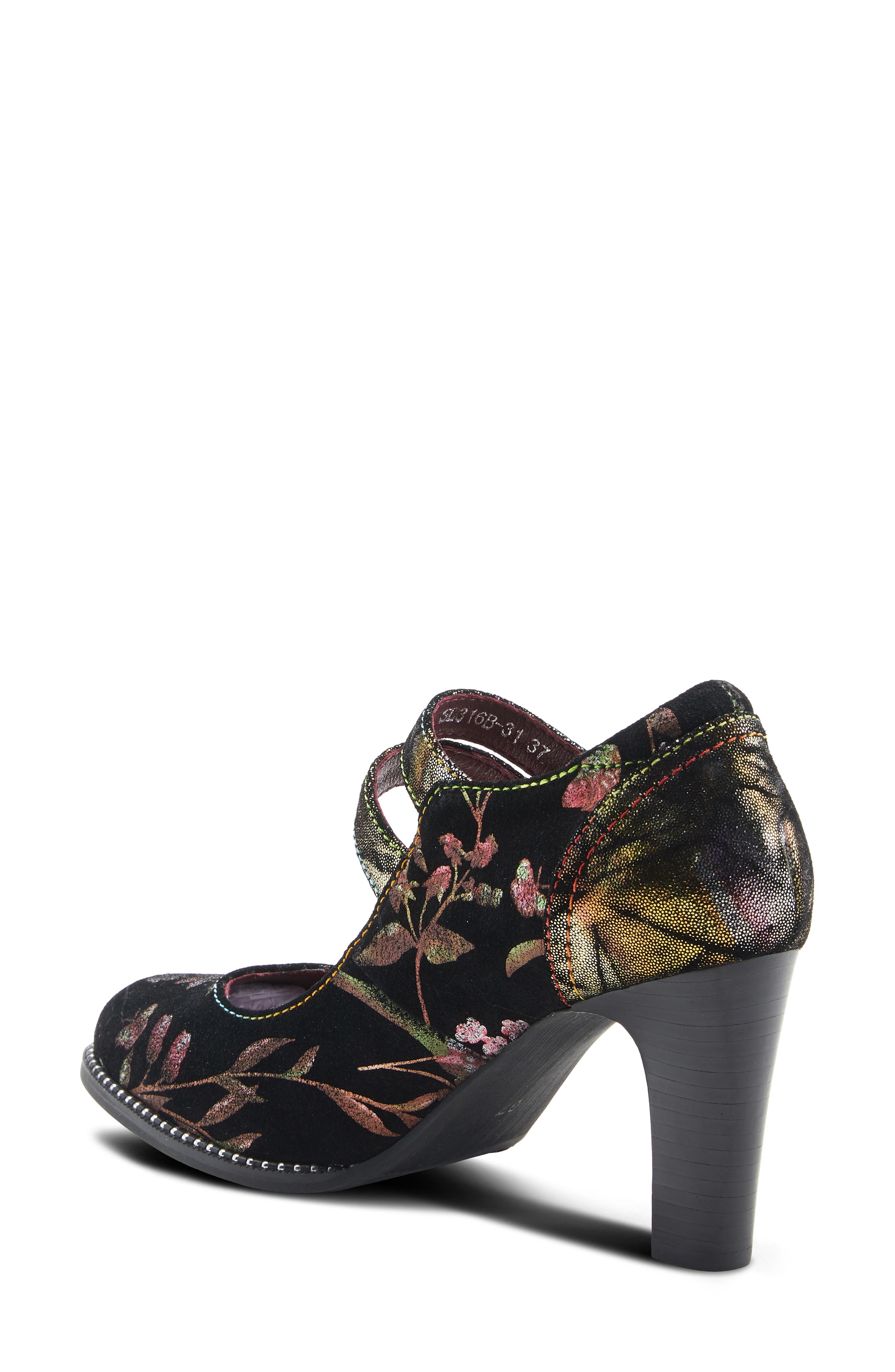 L'Artiste by Spring Step Floral Suede Pump, Alternate, color, 