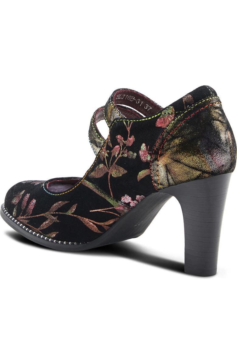 L'Artiste by Spring Step Floral Suede Pump, Alternate, color,