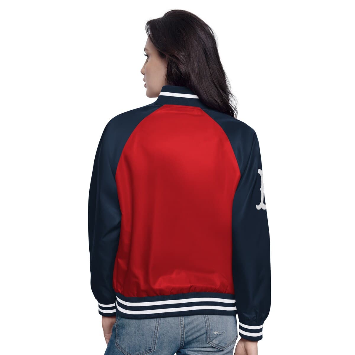 Women's Starter Red/Navy Boston Red Sox Home Run Full-Snap Varsity Jacket - image 2