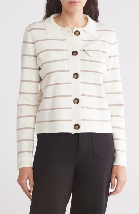 Collar Button Front Cardigan