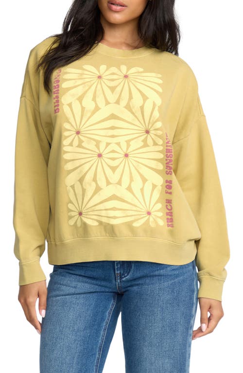 Billabong Echo Crewneck Sweatshirt In Yellow