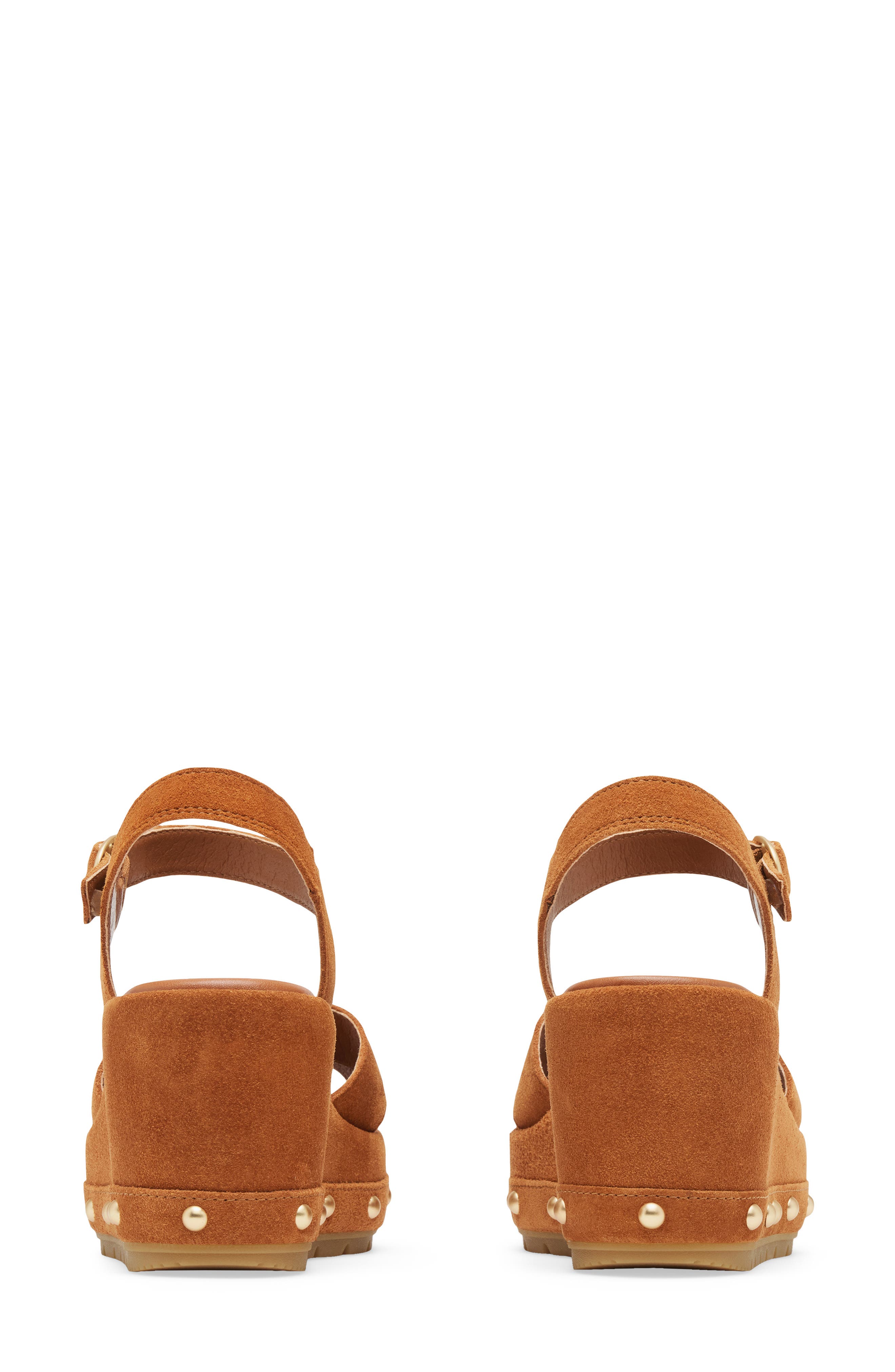 SOREL Sunpeak Ankle Strap Platform Wedge Sandal, Alternate, color, Iced Tea/ Gum