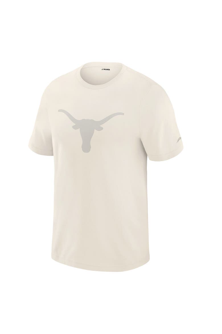 Men's J. Palmer  Cream Texas Longhorns Play Action Tri-Blend Performance T-Shirt, Alternate, color, Cream