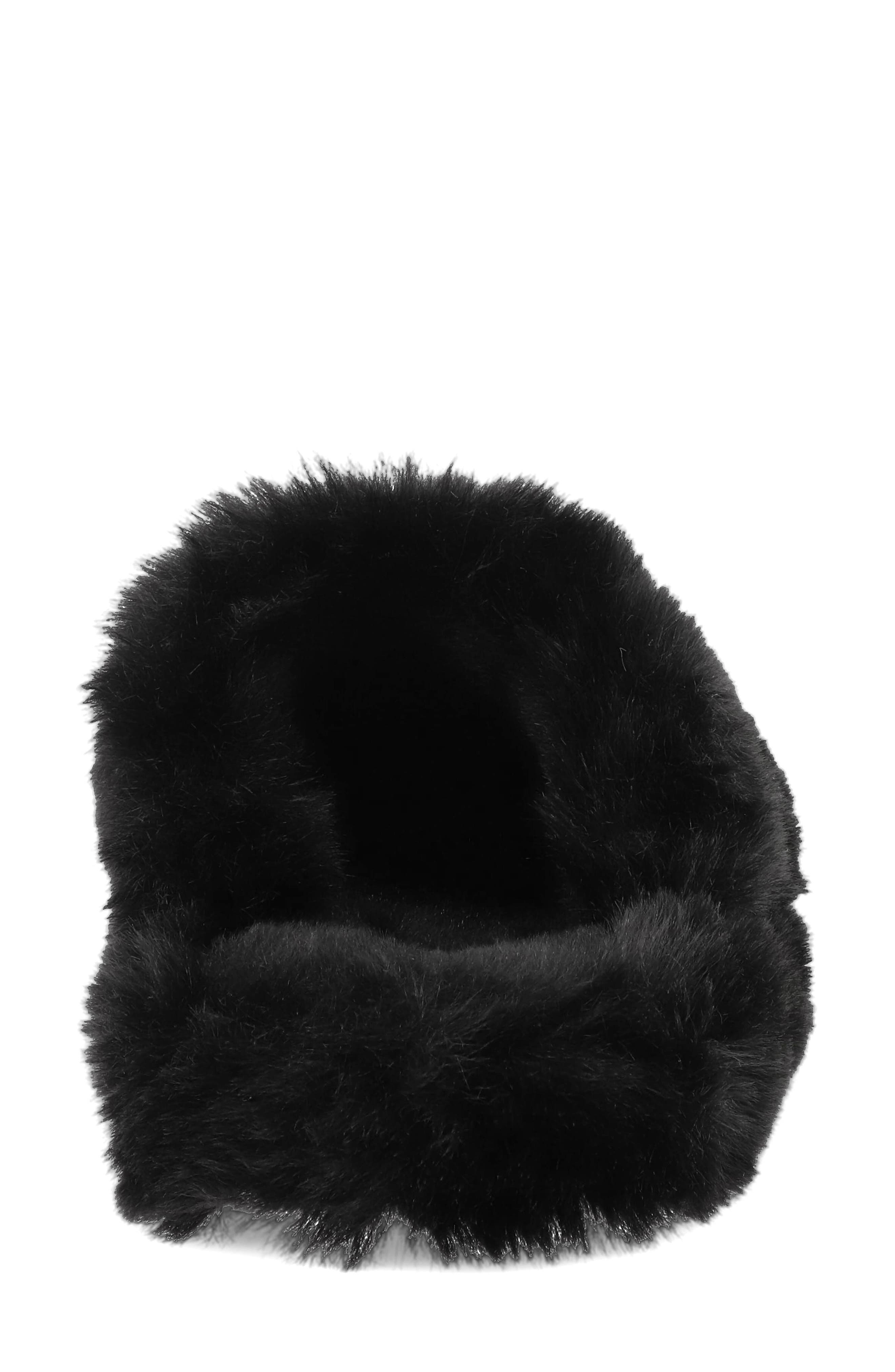 MIA Sled Faux Fur Slipper, Alternate, color, Black