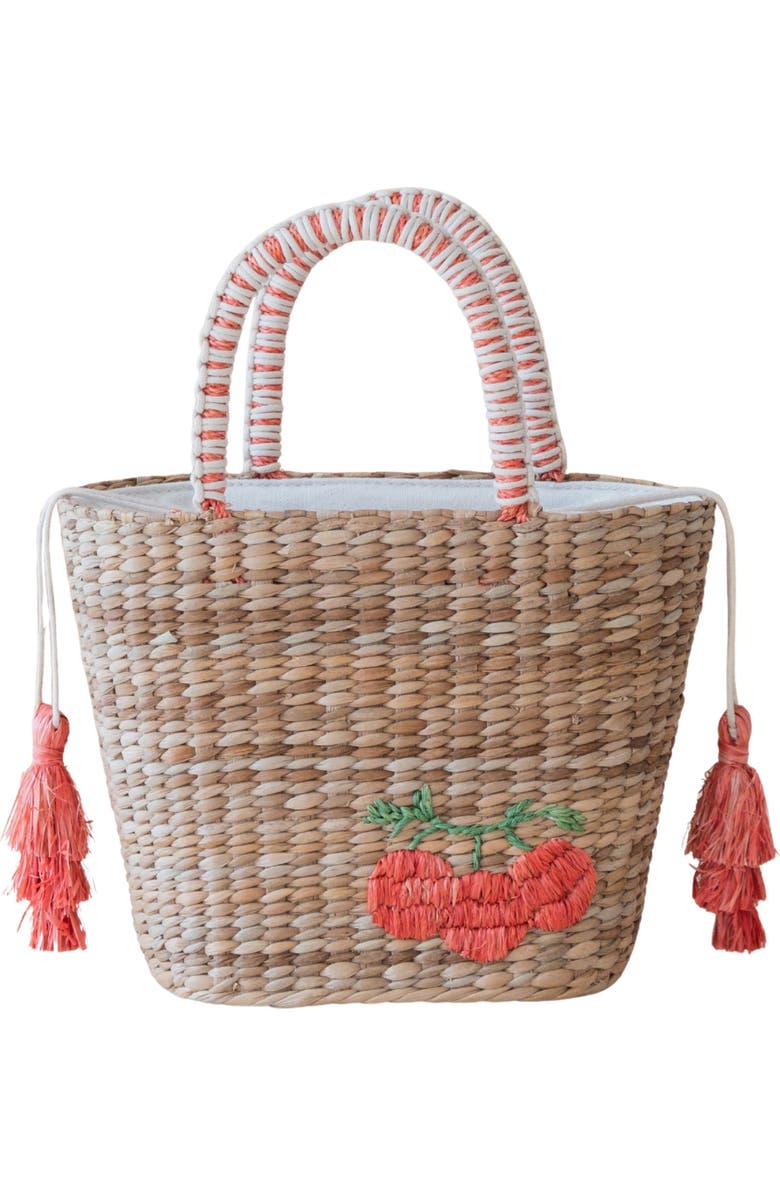 LIKHA Tomato Embroidered Tote Bag, Main, color,