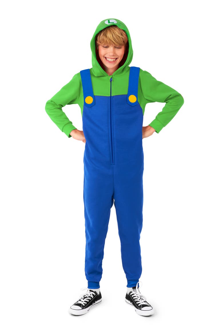 Kids' Super Mario™ Luigi Jumpsuit, Main, color, BLUE