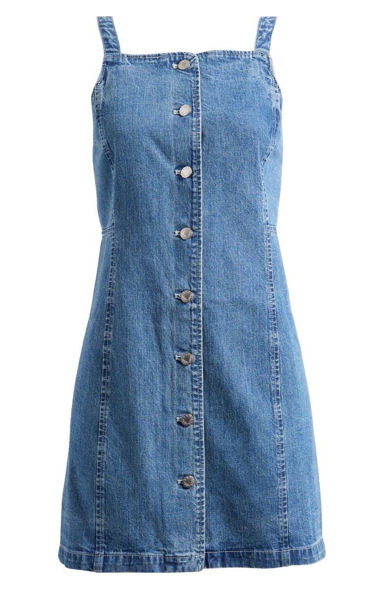 Alex Mill Alexis Button-Up Denim Minidress, Alternate, color, Paris Medium Wash
