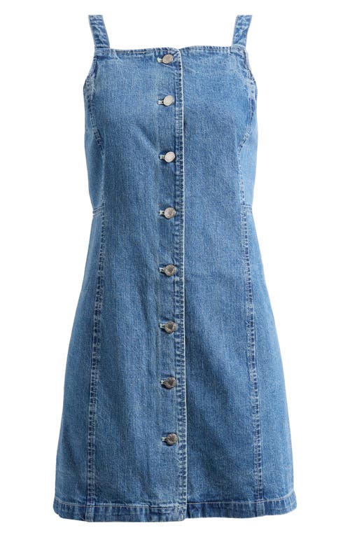 Alex Mill Alexis Button-up Denim Minidress In Paris Medium Wash