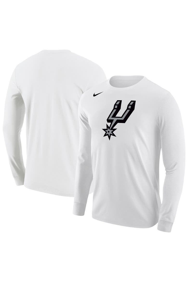 Men's Nike White San Antonio Spurs Logo Core Long Sleeve T-Shirt, Main, color, White