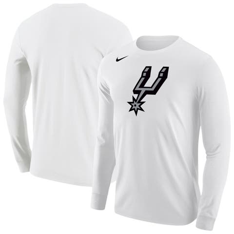 Men's Nike White San Antonio Spurs Logo Core Long Sleeve T-Shirt