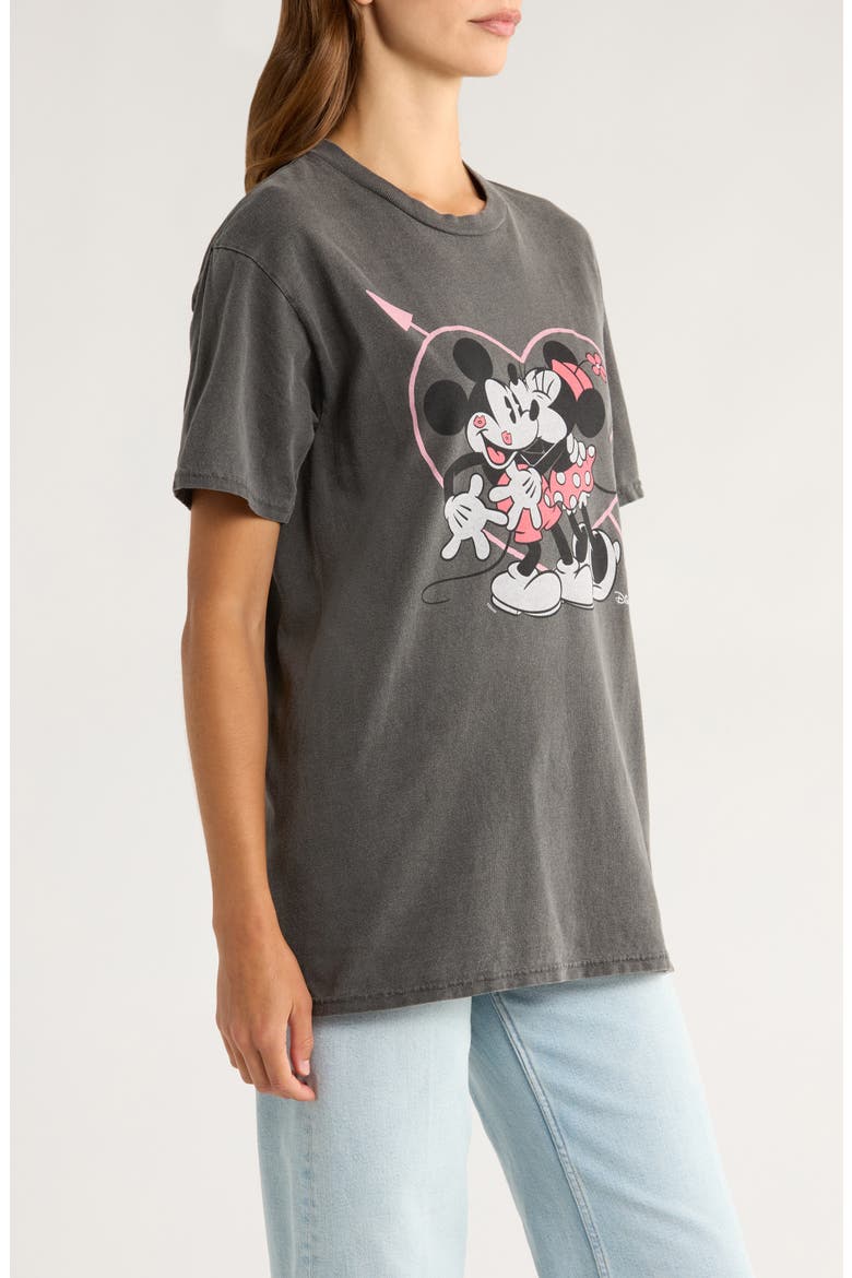 Hearts & Kisses Cotton Graphic T-Shirt, Alternate, color, VINTAGE BLACK