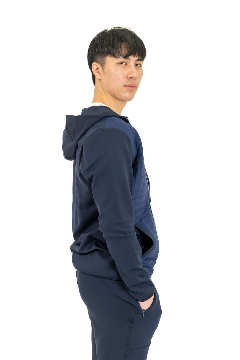 Stretch Cotton Blend Windbreaker Jacket, Alternate, color, NAVY