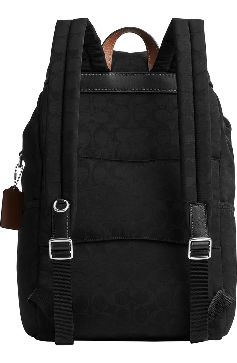 COACH Logan Backpack in Signature Nylon, Alternate, color, Black