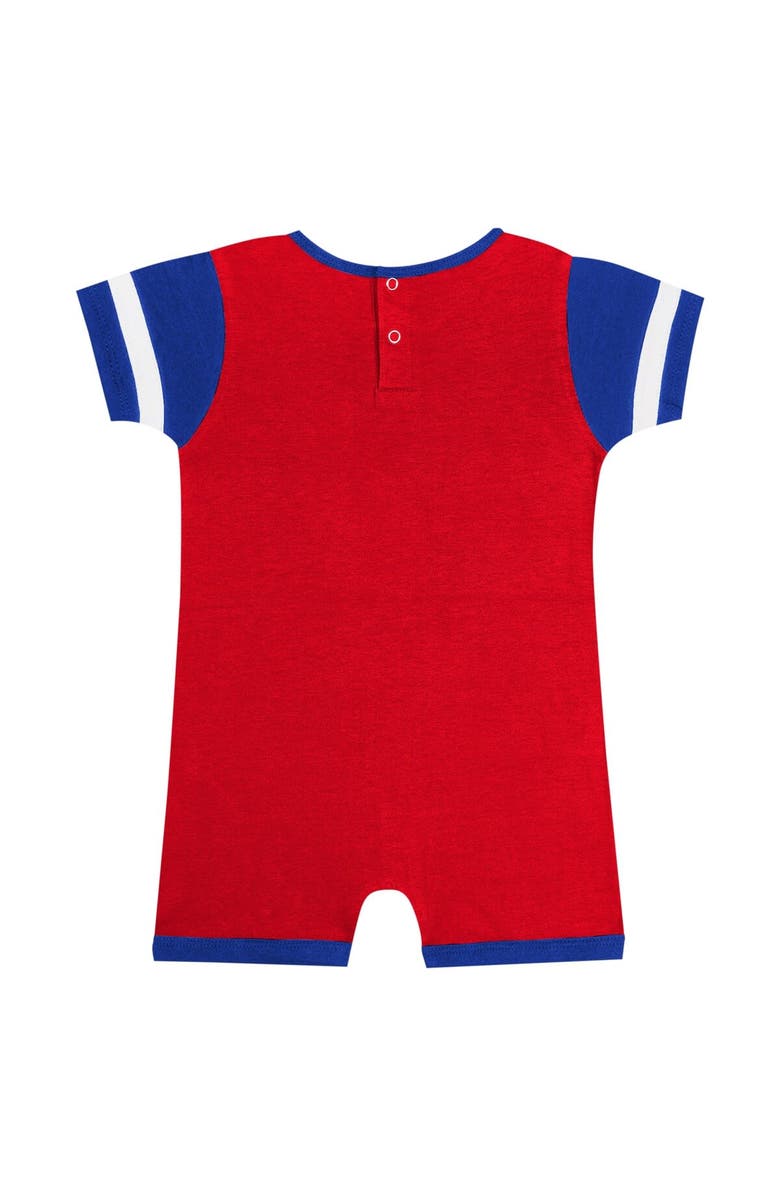 Outerstuff Newborn & Infant Fanatics Branded Red Texas Rangers Fast Pitch Romper, Alternate, color, 