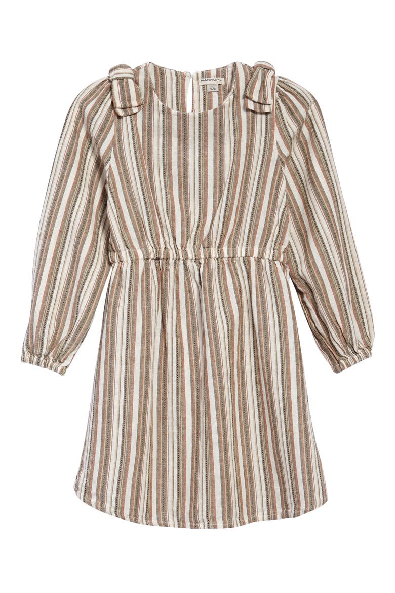 Kids' Stripe Bow Dress, Main, color, PRINT