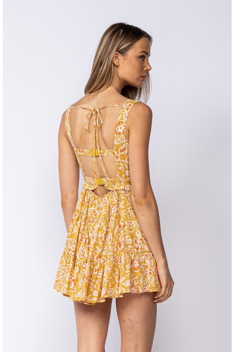 Plunge Neck Open Back Minidress, Alternate, color, ORANGE