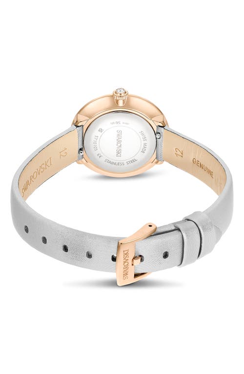 Swarovski Matrix Tennis Leather Strap Watch, 30mm